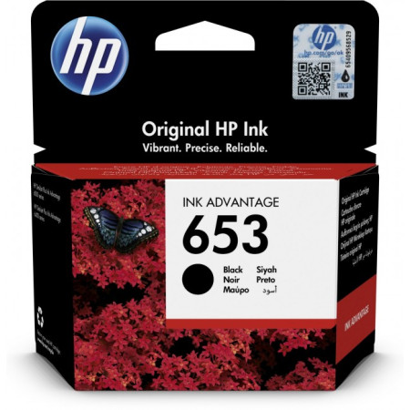 HP 653 Μελάνι Εκτυπωτή InkJet Μαύρο (3YM75AE)