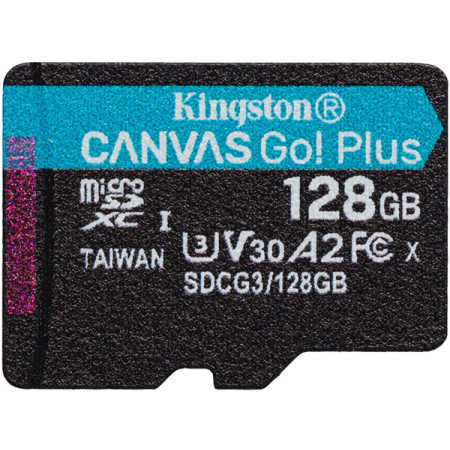 Kingston memory card 128GB microSDXC Canvas Go! Plus cl. 10 UHS-I 170 MB/s SDCG3/128GBSP