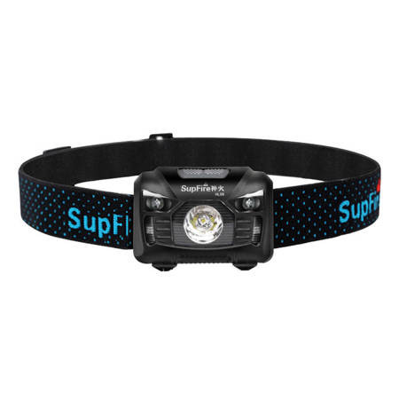 Superfire HL06 headlight, 500lm, USB μαύρο χρώμα