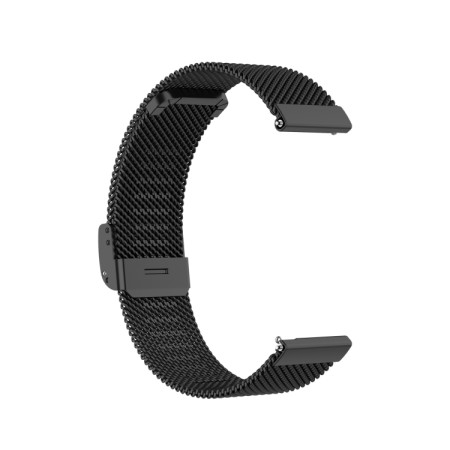 For Huawei GT/GT2/3 46mm/ Galaxy Watch 46mm/ Stainless Steel Mesh Watch Wrist Strap 22MM(Black)