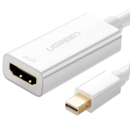 Ugreen Adapter Mini DisplayPort Male Thunderbolt 2.0 - HDMI Female FHD 1080p MD112 10460 white