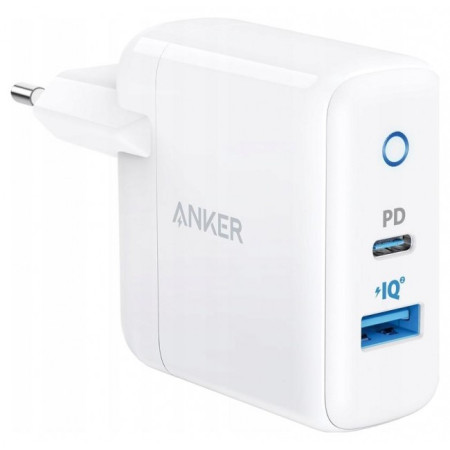 Anker Φορτιστής Τοίχου PowerPort PD+ 2 35W with 1xUSB-C 20W + 1xUSB 15W - Άσπρο (A2636G21)