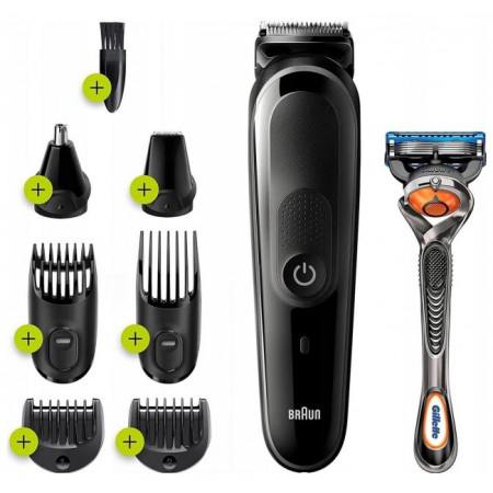 Braun All-In-One Trimmer 5 Σετ Επαναφορτιζόμενης Κουρευτικής Μηχανής Μαύρο MGK5260 black