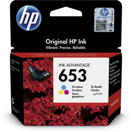 HP 653 Μελάνι Εκτυπωτή InkJet Πολλαπλό (Color) (3YM74AE)