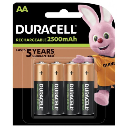 Duracell Επαναφορτιζόμενες Μπαταρίες AA Ni-MH 2500mAh 1.2V 4τμχ