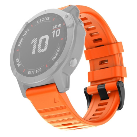 For Garmin Fenix 7X Silicone Watch Band(Orange)