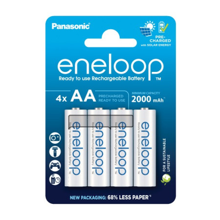 Μπαταρία Επαναφορτιζόμενη Panasonic eneloop BK-3MCDEC4BE 2000mAh mAh size AA Ni-MH 1.2V Τεμ. 4 με κουτί αποθήκευσης