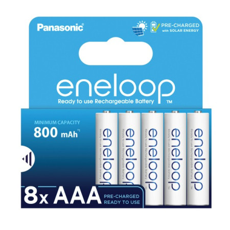 Panasonic Eneloop Επαναφορτιζόμενες Μπαταρίες BK-4MCDE AAA Ni-MH 800mAh 8τμχ