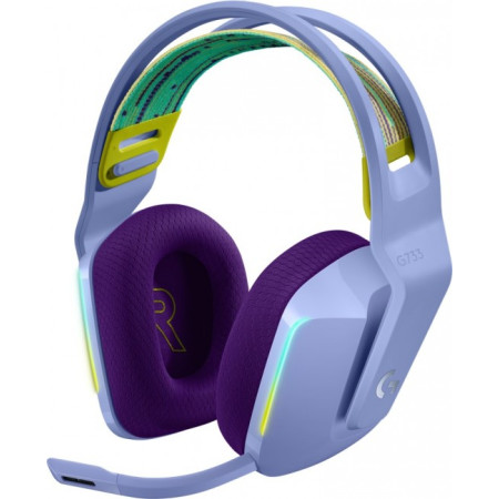 Logitech G733 Ασύρματο Over Ear Gaming Headset με σύνδεση USB Lilac 981-000890