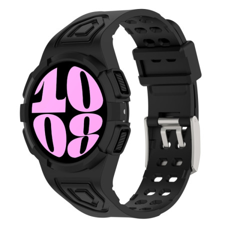 For Samsung Galaxy Watch6 40mm TPU Integrated Silicone Watch Band(Black)