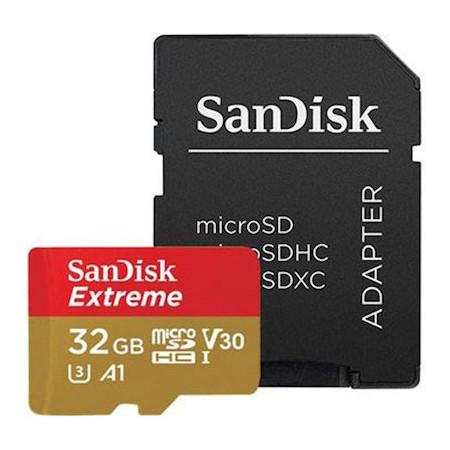 Sandisk Extreme Action microSDHC 32GB U3 V30 A1 with Adapter A1 SDSQXAF-032G-GN6AA  