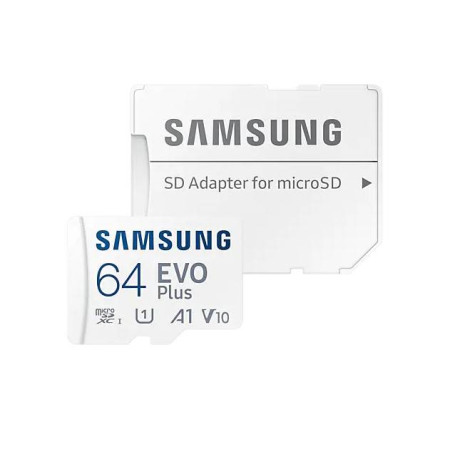 Samsung Evo Plus 2021 microSDXC 64GB Class 10 U1 V10 A1 UHS-I με αντάπτορα - MB-MC64KA EU