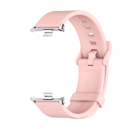 For Xiaomi Mi Band 8 Pro Mijobs Silicone Breathable Watch Band(Pink Silver)
