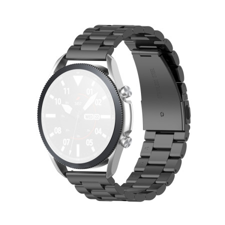 For Galaxy Watch 3 41mm Three Stainless Steel Straps, Size: 20mm(Black)