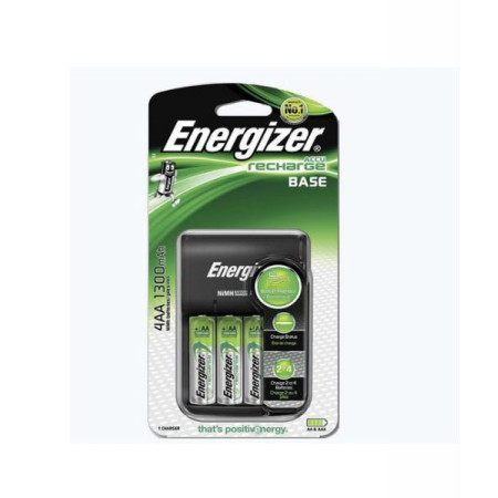 Φορτιστής Μπαταριών Energizer ACCU Recharge Base για AA/AAA με 4 ΑΑ Μπαταρίες 1300mAh και LED Ένδειξη Φόρτισης