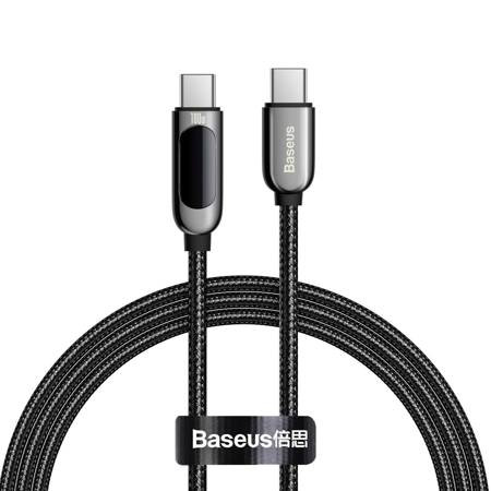 Καλώδιο Baseus® Display Braided USB 2.0 USB-C male - USB-C male 1m CATSK-B01 - Μαύρο