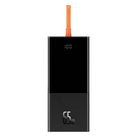 Baseus Elf Power Bank 20000mAh 65W με 2 Θύρες USB-A Power Delivery Μαύρο PPJL000001