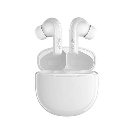 QCY T18 In-ear Bluetooth Handsfree Ακουστικά με Θήκη Φόρτισης Λευκά