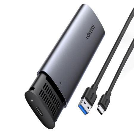 Ugreen Hard Drive Bay M.2 B-Key SATA 3.0 5Gbps Gray + USB Type C Cable (CM400) 10903
